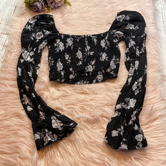 MOTEL ROCKS Velina Smocked Long Sleeve Top sz XS - Picture 2 of 11